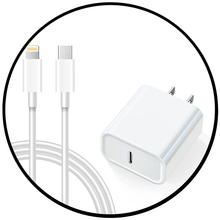 Load image into Gallery viewer, CHARGER USB-C 20W + CABLE USB-C to  LIGHTNING.
